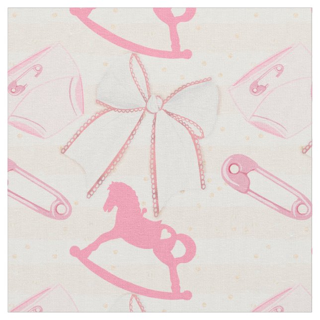 Niedlich Baby Girl Pattern Stoff (Nahaufnahme)