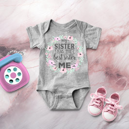 Niedlich Baby Girl Sister Boho Typografie Strampler