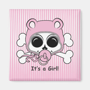 Niedlich Baby Girl Skull Magnet