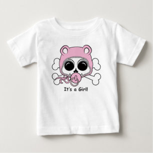 Niedlich Baby Girl Skull T-shirt