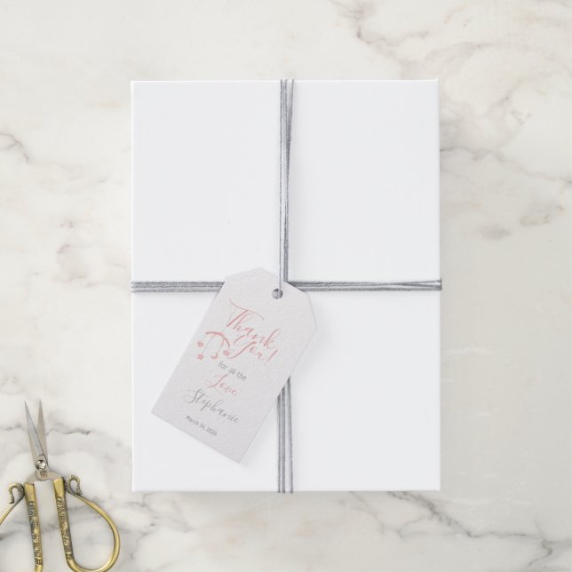 Niedlich Baby Girl und ihre Babydusche Geschenkanhänger (Mit Garn)