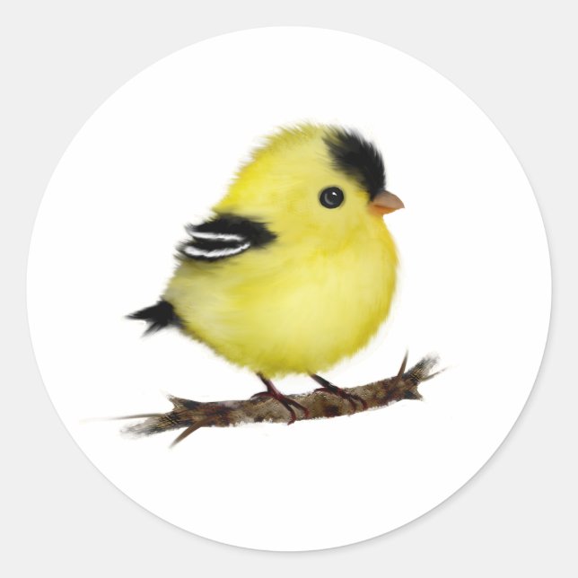 Niedlich Baby Goldfinch Bird Stickers (Vorderseite)