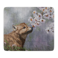 Niedlich Baby Gray Wolf Pup und Blume