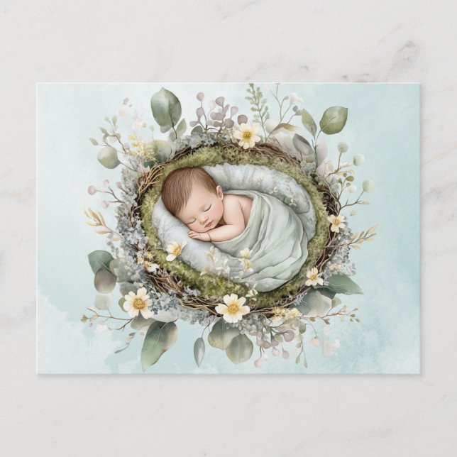 Niedlich Baby Green Neutral Postkarte (Vorderseite)
