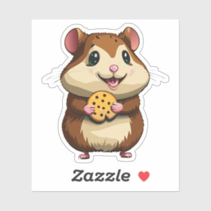 Niedlich Baby Hamster Cartoon Aufkleber