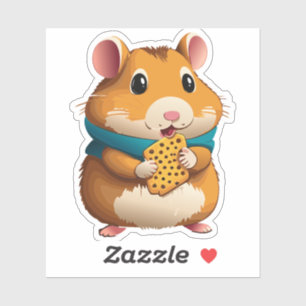 Niedlich Baby Hamster Cartoon Aufkleber