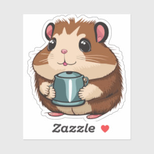 Niedlich Baby Hamster Cartoon Aufkleber