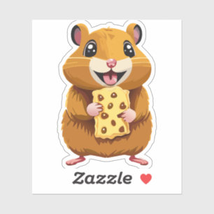 Niedlich Baby Hamster Cartoon Aufkleber