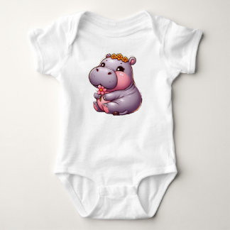 Niedlich Baby Hippo Baby Wear Strampler