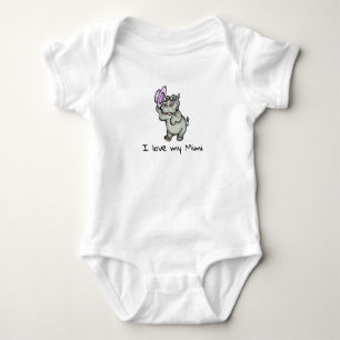 Niedlich Baby Hippo I Liebe Mimi Strampler