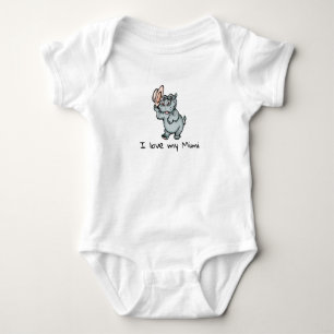 Niedlich Baby Hippo I Liebe Mimi Strampler