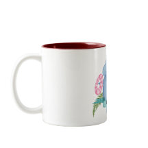 Niedlich Baby Hippo mit Flamingo Individuelle Name