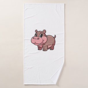 Niedlich Baby Hippo Moo Deng Long Sleeve T - Shirt Badehandtuch