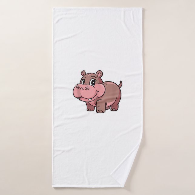 Niedlich Baby Hippo Moo Deng Tank Top_1 Badehandtuch (Badehandtuch)