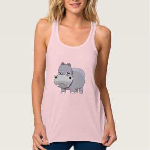 Niedlich Baby Hippo Tank Top