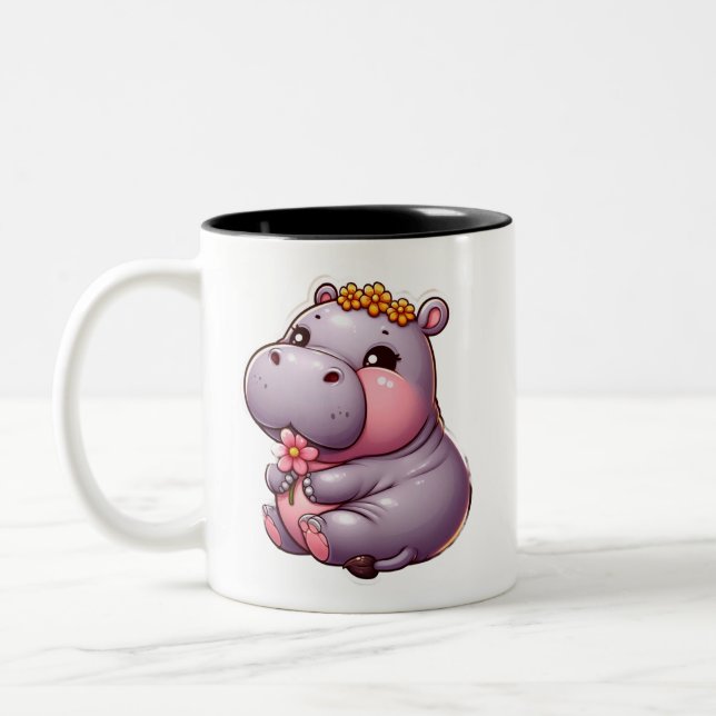 Niedlich Baby Hippo Tasse (Links)