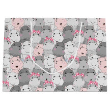 Niedlich Baby Hippos Geschenktasche