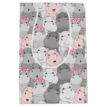 Niedlich Baby Hippos Geschenktasche