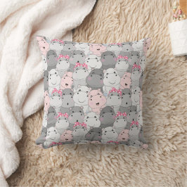 Niedlich Baby Hippos Throw Kissen