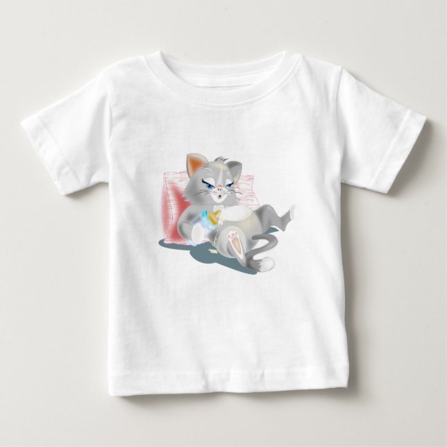 Niedlich Baby Kitty Baby T-shirt (Vorderseite)