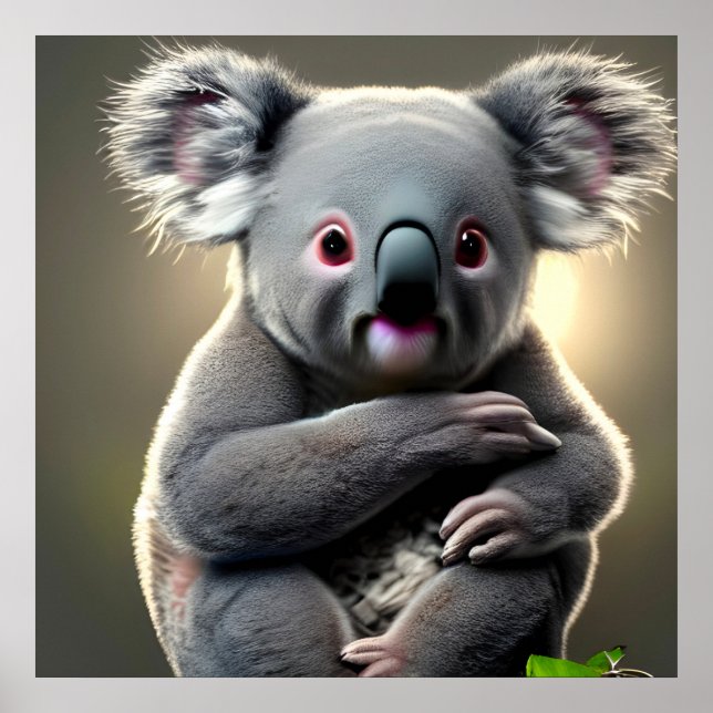 Niedlich Baby Koala Bear Baby's Kinderzimmer Room Poster (Vorne)