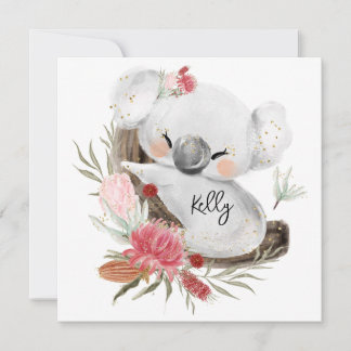 Niedlich Baby Koala Gold Speckle Individuelle Name