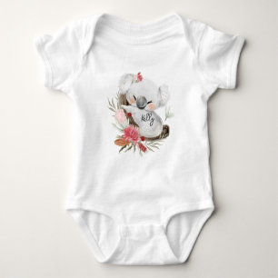 Niedlich Baby Koala Gold Speckle Individuelle Name Strampler