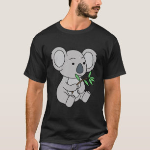 Niedlich Baby Koala mit Eukalyptus-Blätter T-Shirt