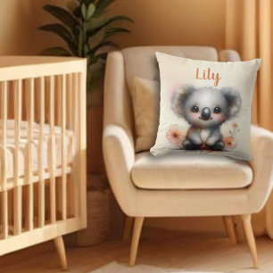 Niedlich Baby Koala Personalisiert Name Throw Kiss Kissen