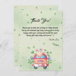 Niedlich Baby Lamb Baby Dusche Danke Karte