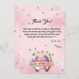 Niedlich Baby Lamb Baby Dusche Danke Karte