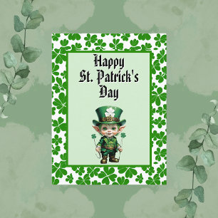 Niedlich Baby Leprechaun St. Patrick's Day Postkarte