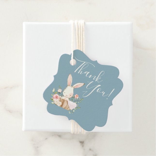 Niedlich Baby Liebe Bunny Baby Dusche Vielen Dank Geschenkanhänger (Beispiel)