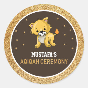 Niedlich Baby Lion Aqiqah Gevor Sticker