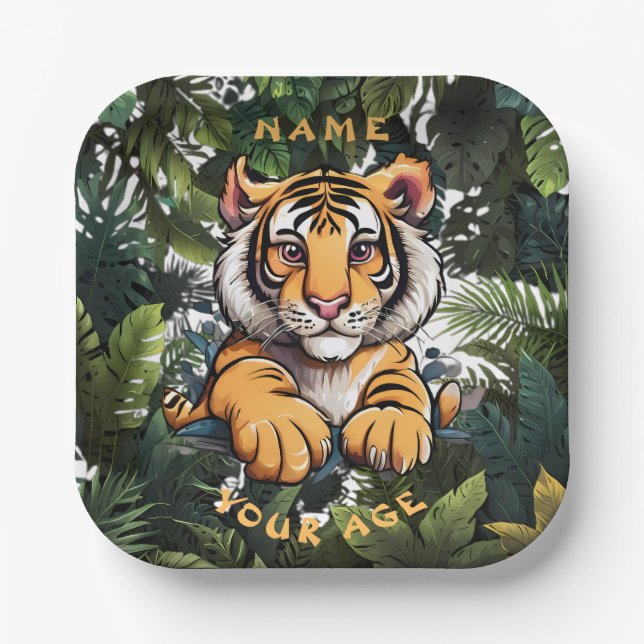 Niedlich Baby Lion Children Pappteller (Vorderseite)