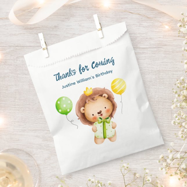 Niedlich Baby Lion, danke Party Geschenktütchen (Ausgeschnitten)