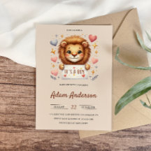 Niedlich Baby Lion - Es ist eine Baby-Dusche von B