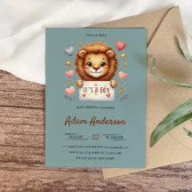 Niedlich Baby Lion - Es ist eine Baby-Dusche von B