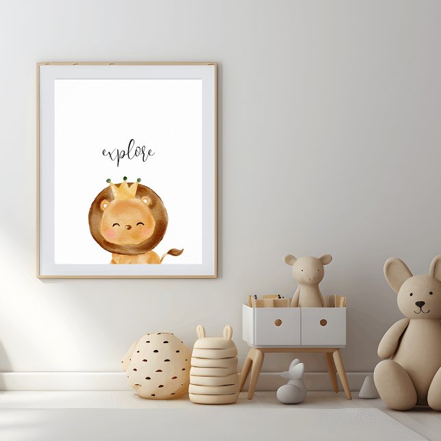 Niedlich Baby Lion Explain Kinderzimmer Poster (Von Creator hochgeladen)