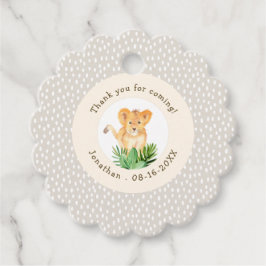 Niedlich Baby Lion Jungle dankt Ihnen zum Geburtst Geschenkanhänger