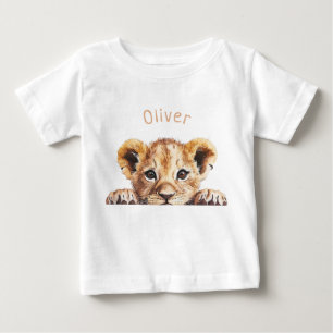 Niedlich Baby Lion Personalisiert T-shirt
