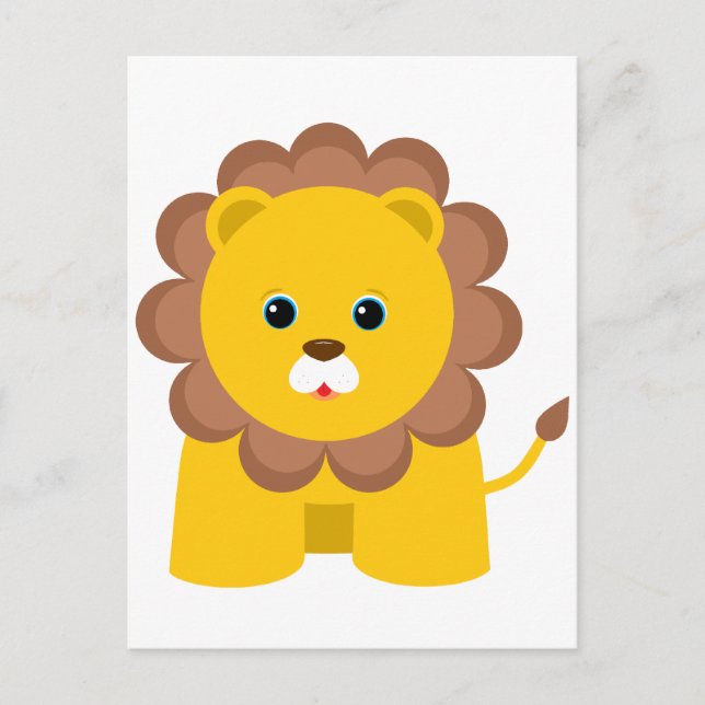 Niedlich Baby Lion Postkarte (Vorderseite)