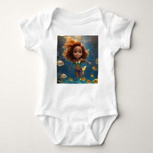 Niedlich Baby Mermaid Bodysuit Baby Strampler