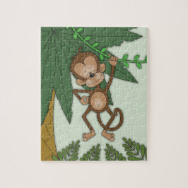 Niedlich Baby Monkey Cartoon Puzzle