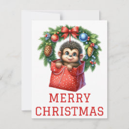 Niedlich Baby Monkey Weihnachtskarte Feiertagskarte