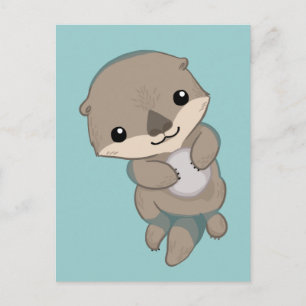 Niedlich Baby Otter Pup Postkarte