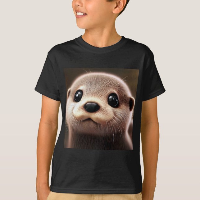 Niedlich Baby Otter T Shirt - Süße Tier Shirts (Vorderseite)