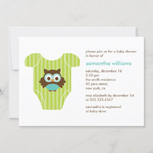 Niedlich Baby Outfit Babydusche Einladung