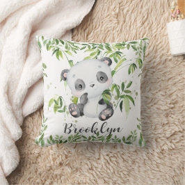 Niedlich Baby Panda Bear Green Bamboo Grünes Kinde Kissen