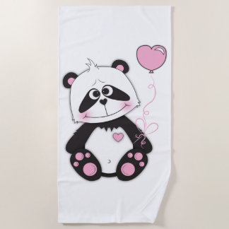 Niedlich Baby Panda Cartoon Strandtuch
